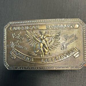Vintage Belt buckle with leather belt